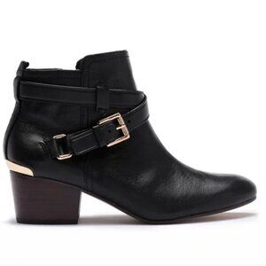 COACH Pauline Black Leather Fashion Ankle Boots Bootie size 9.5